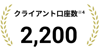 クライアント口座数 2,200