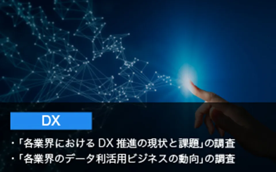 DX 「各業界におけるDX推進の現状と課題」の調査 「各業界のデータ利用活用ビジネスの動向」の調査