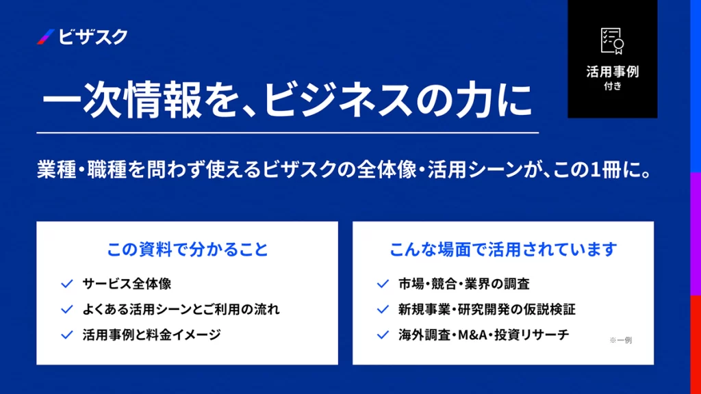一次情報を、ビジネスの力に